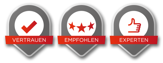 Icons: Vertrauen, Empfohlen, Experten