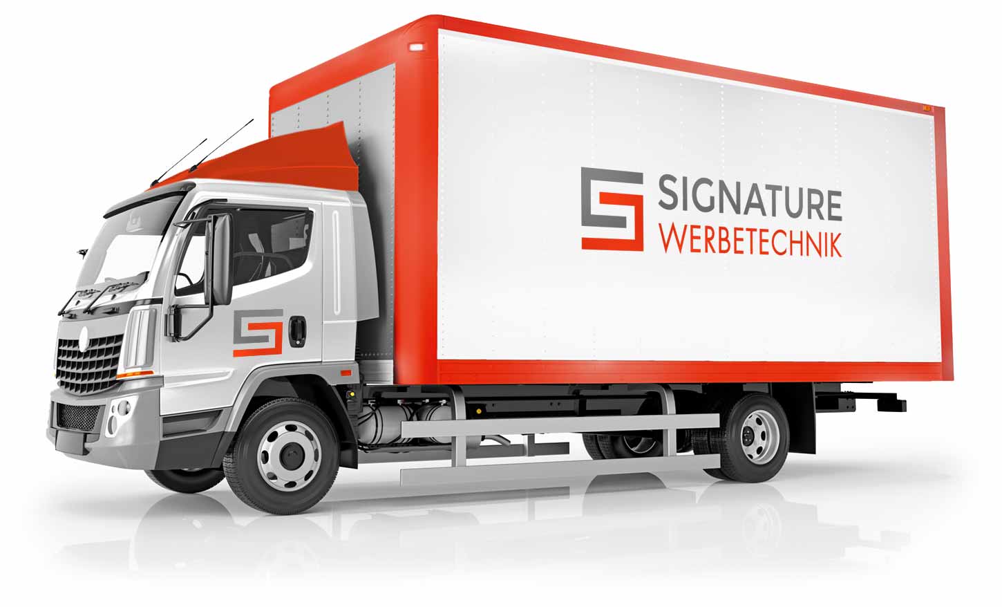 LKW mit Kofferaufbau / SIGNATURE Werbetechnik Beispiel