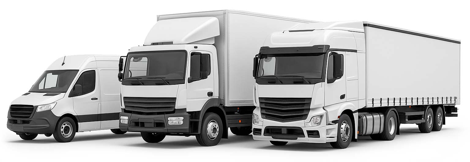Sprinter/Transporter, LKW mit Kofferaufbau, LKW-Sattelzug