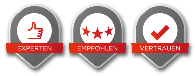 Icons: Experten, Empfohlen, Vertrauen
